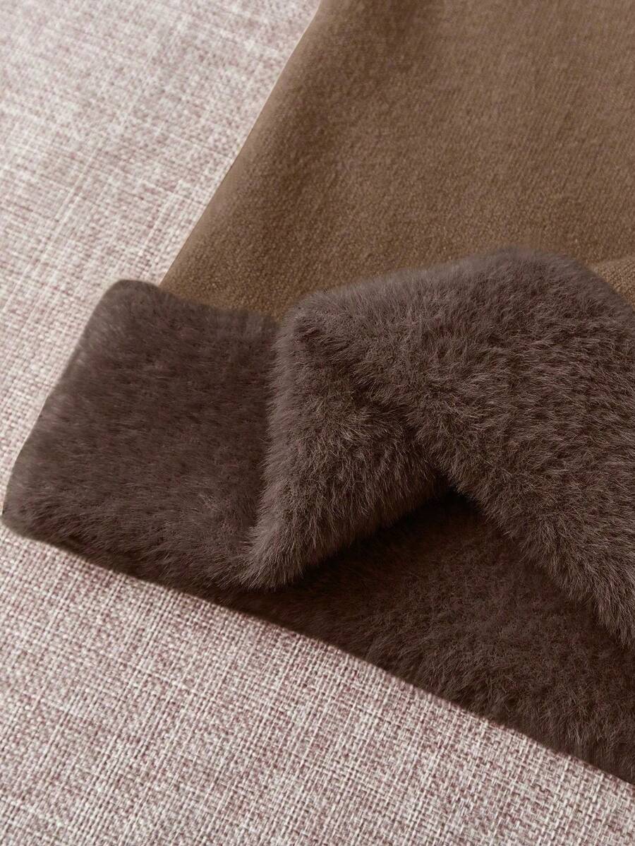 Franclia Dames Hoge Hals Effen Kleur Lange Mouw Casual Trui Met Thermische Voering, Herfst/Winter, Lange Mouw Tops