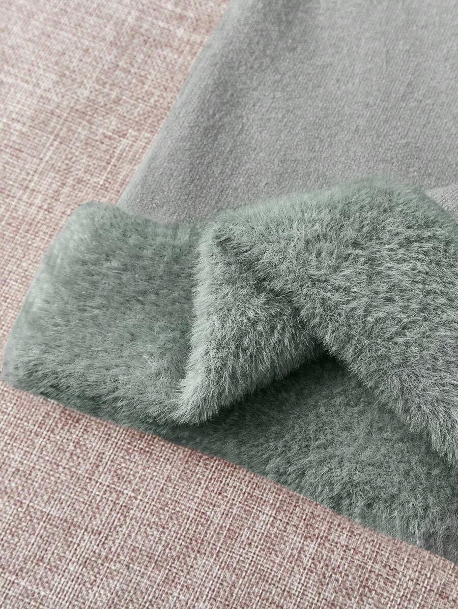 Franclia Dames Hoge Hals Effen Kleur Lange Mouw Casual Trui Met Thermische Voering, Herfst/Winter, Lange Mouw Tops