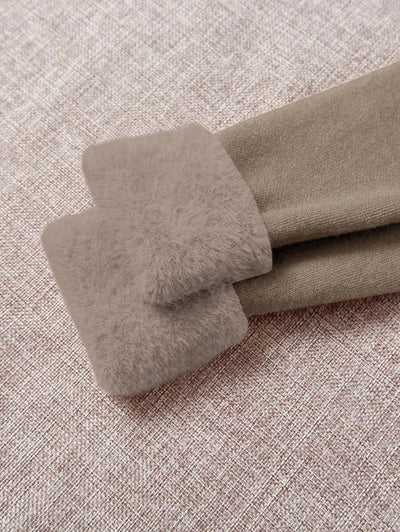 Franclia Dames Hoge Hals Effen Kleur Lange Mouw Casual Trui Met Thermische Voering, Herfst/Winter, Lange Mouw Tops
