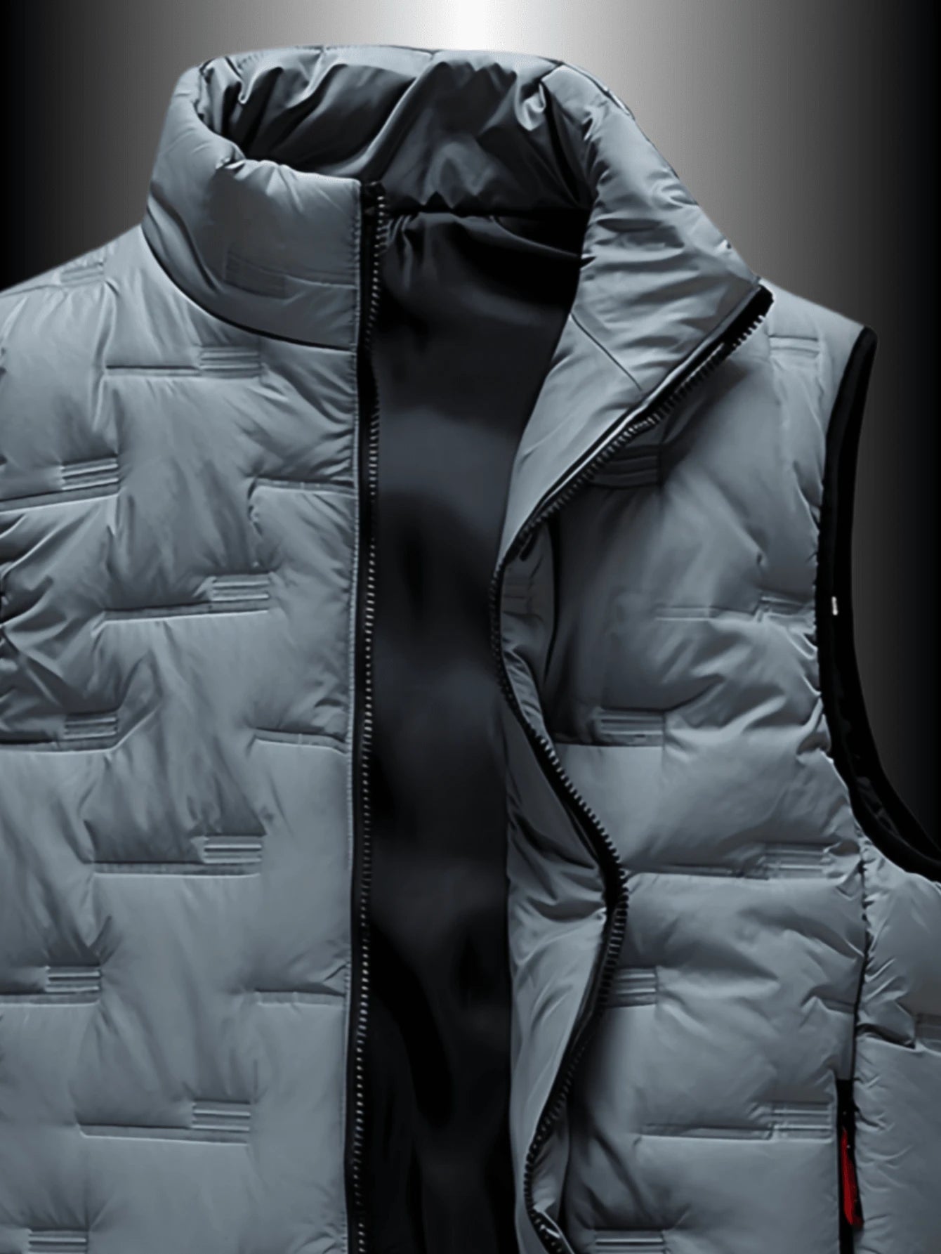 1pc Heren Stand Collar Vest Jas, Casual Herfst Winter Outdoor Sport Vissen Vest