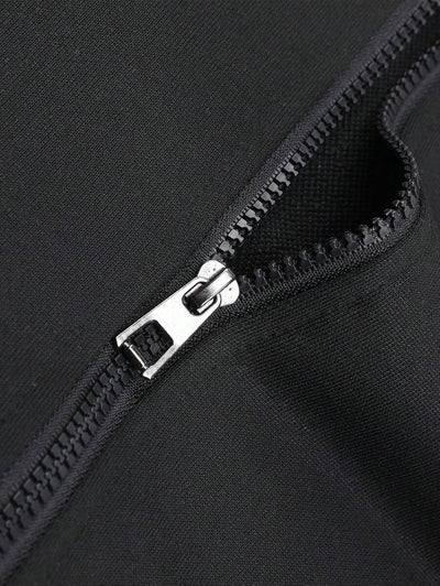 Heren herfst/winter nieuwe mode jas jas, grafische print, casual sport rits Rave lange mouw jas