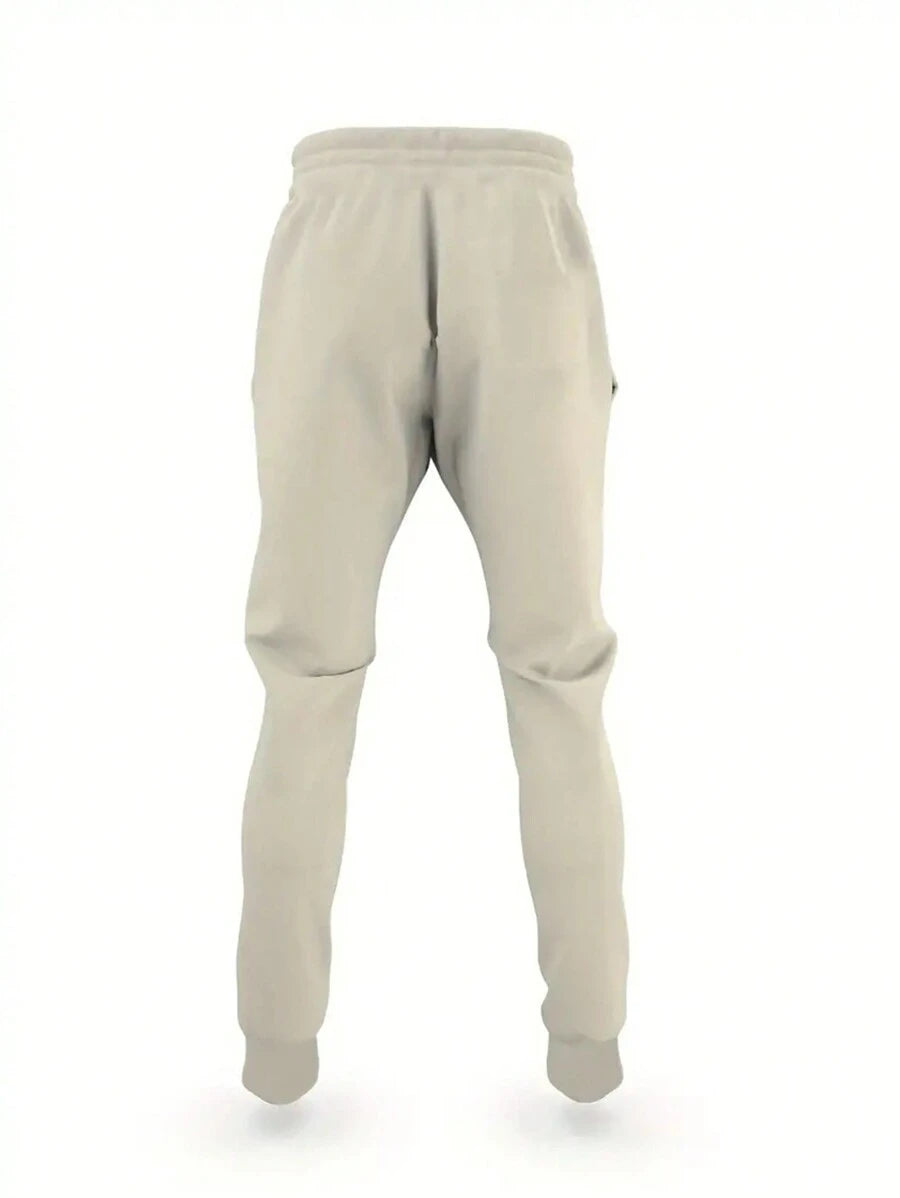 2-delige heren hoodie en broek met leeuwenpatroon, modieuze pyjamaset - zachte, licht rekbare polyester sweatshirt met lange mouwen en joggingbroek, machinewasbaar - geometrisch patroon, normale pasvorm, gebreide stof, geen chemische reiniging, herfstkled