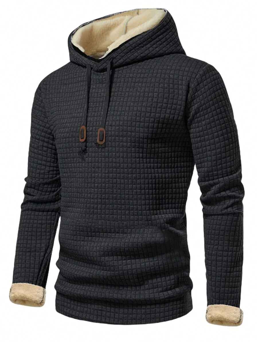 Heavy Weight American Trendy Brand Hooded Sweatshirt voor heren, Thermische gevoerde shirts met lange mouwen voor heren, Herfst 2024 Nieuwe aankomsten
