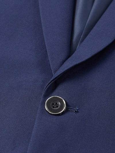 3-delige herenpakset met lange mouwen, effenkleurig jasje, mouwloos topje met knoopjes aan de voorkant en broek.