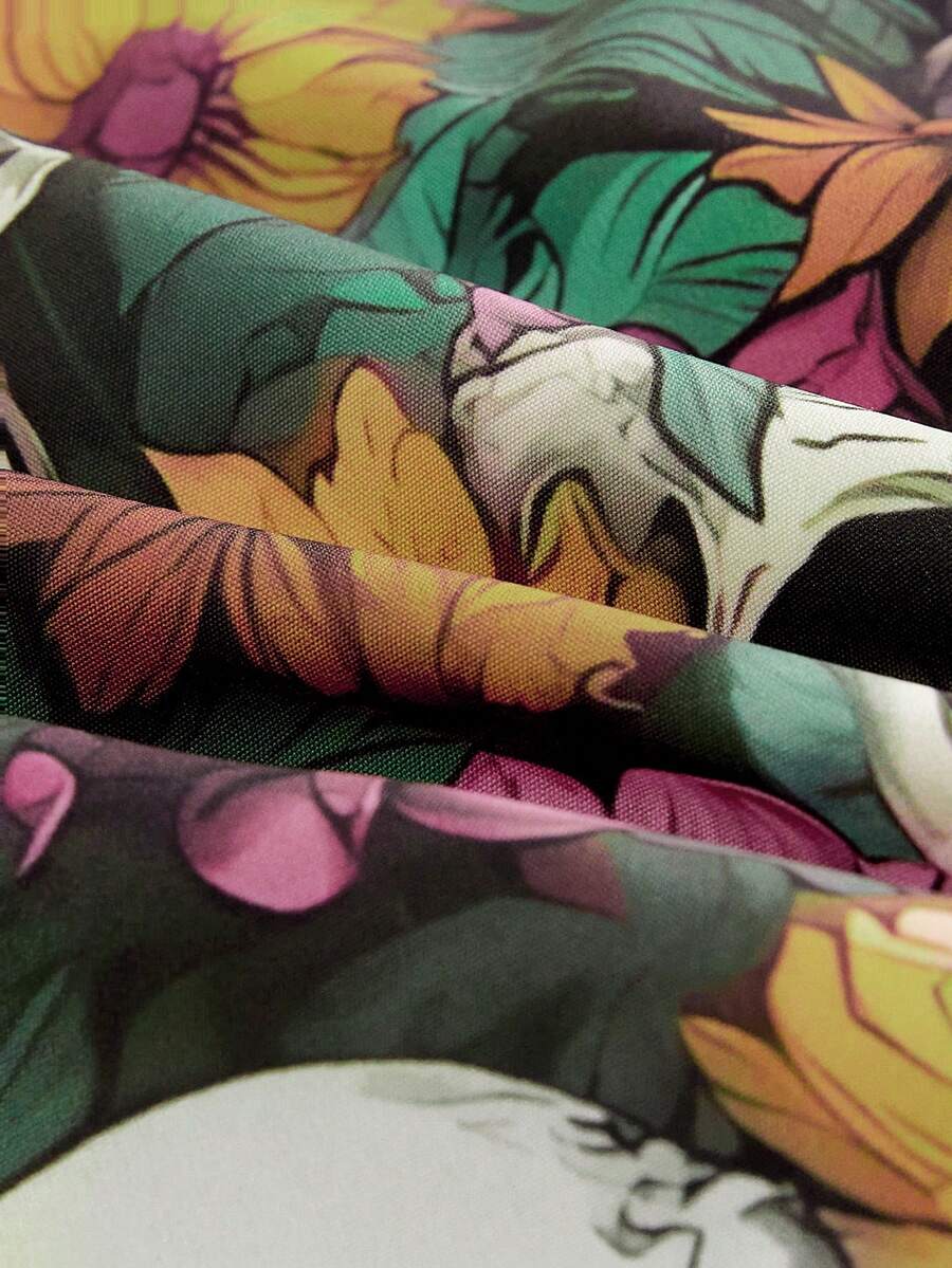 HIMLAND Heren luipaardprint overhemd met knoopsluiting, lange mouwen en casual look, voor de herfst