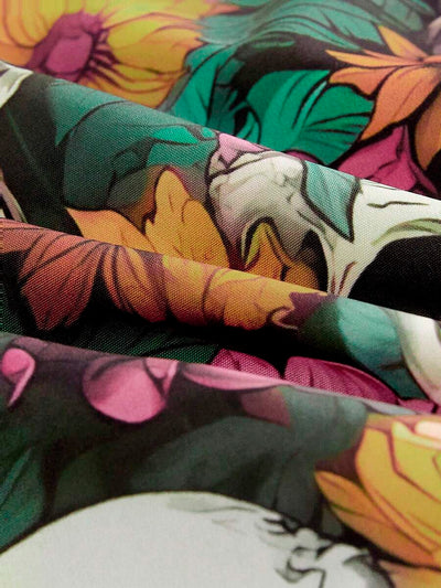 HIMLAND Heren luipaardprint overhemd met knoopsluiting, lange mouwen en casual look, voor de herfst