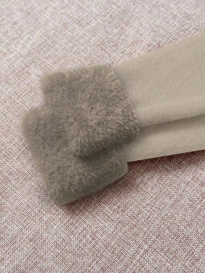 Franclia Dames Hoge Hals Effen Kleur Lange Mouw Casual Trui Met Thermische Voering, Herfst/Winter, Lange Mouw Tops