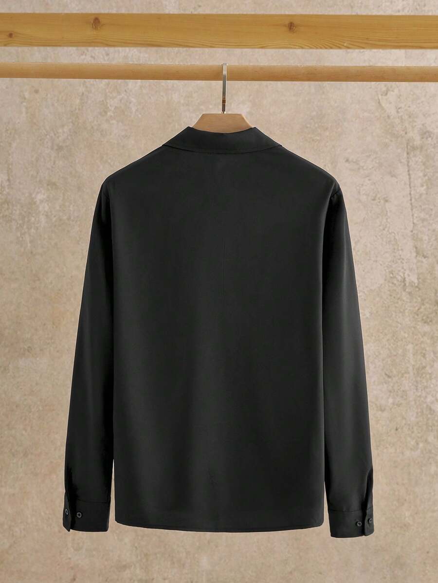 HIMLAND Heren luipaardprint overhemd met knoopsluiting, lange mouwen en casual look, voor de herfst