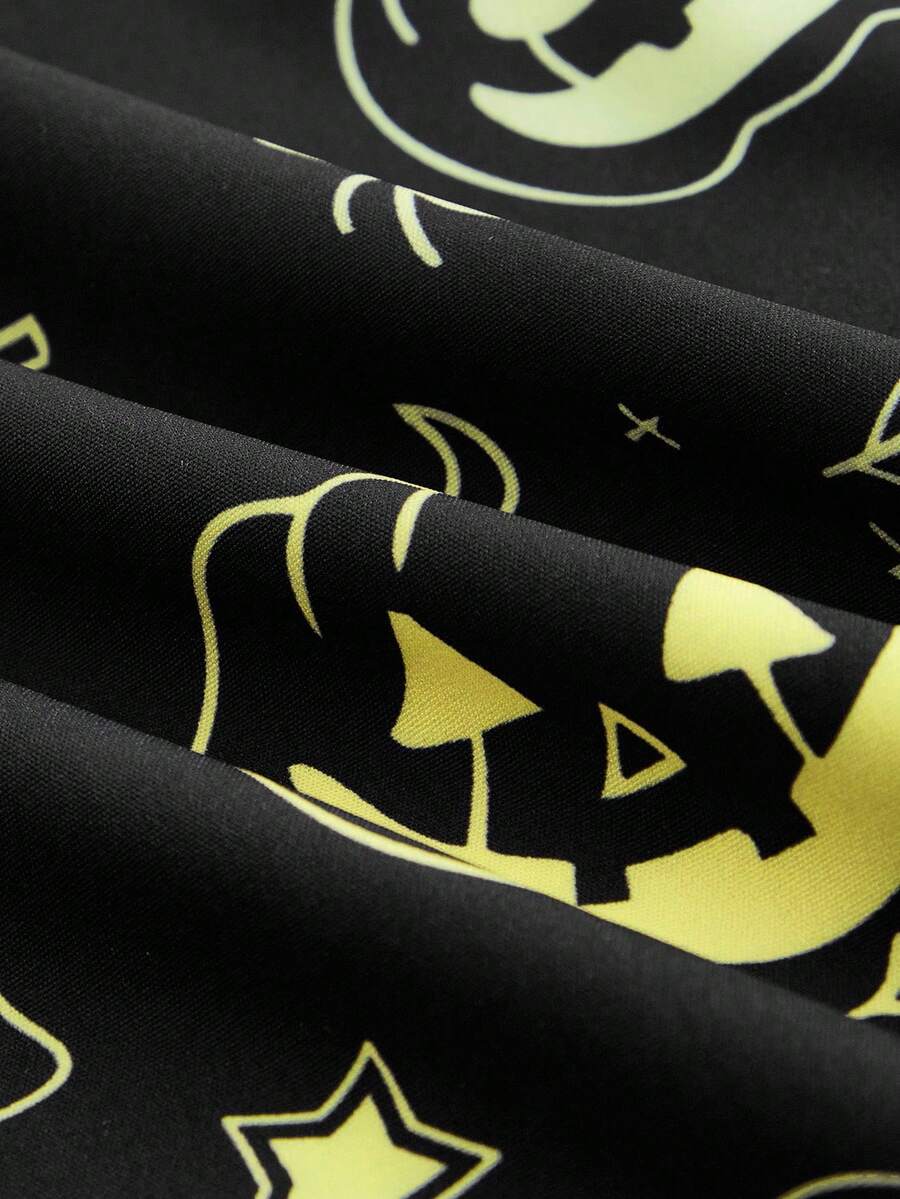 HIMLAND Heren luipaardprint overhemd met knoopsluiting, lange mouwen en casual look, voor de herfst