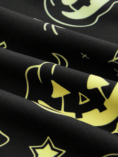 HIMLAND Heren luipaardprint overhemd met knoopsluiting, lange mouwen en casual look, voor de herfst
