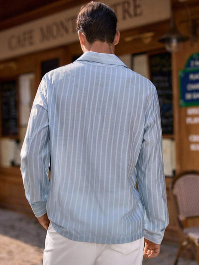 HIMLAND Heren luipaardprint overhemd met knoopsluiting, lange mouwen en casual look, voor de herfst
