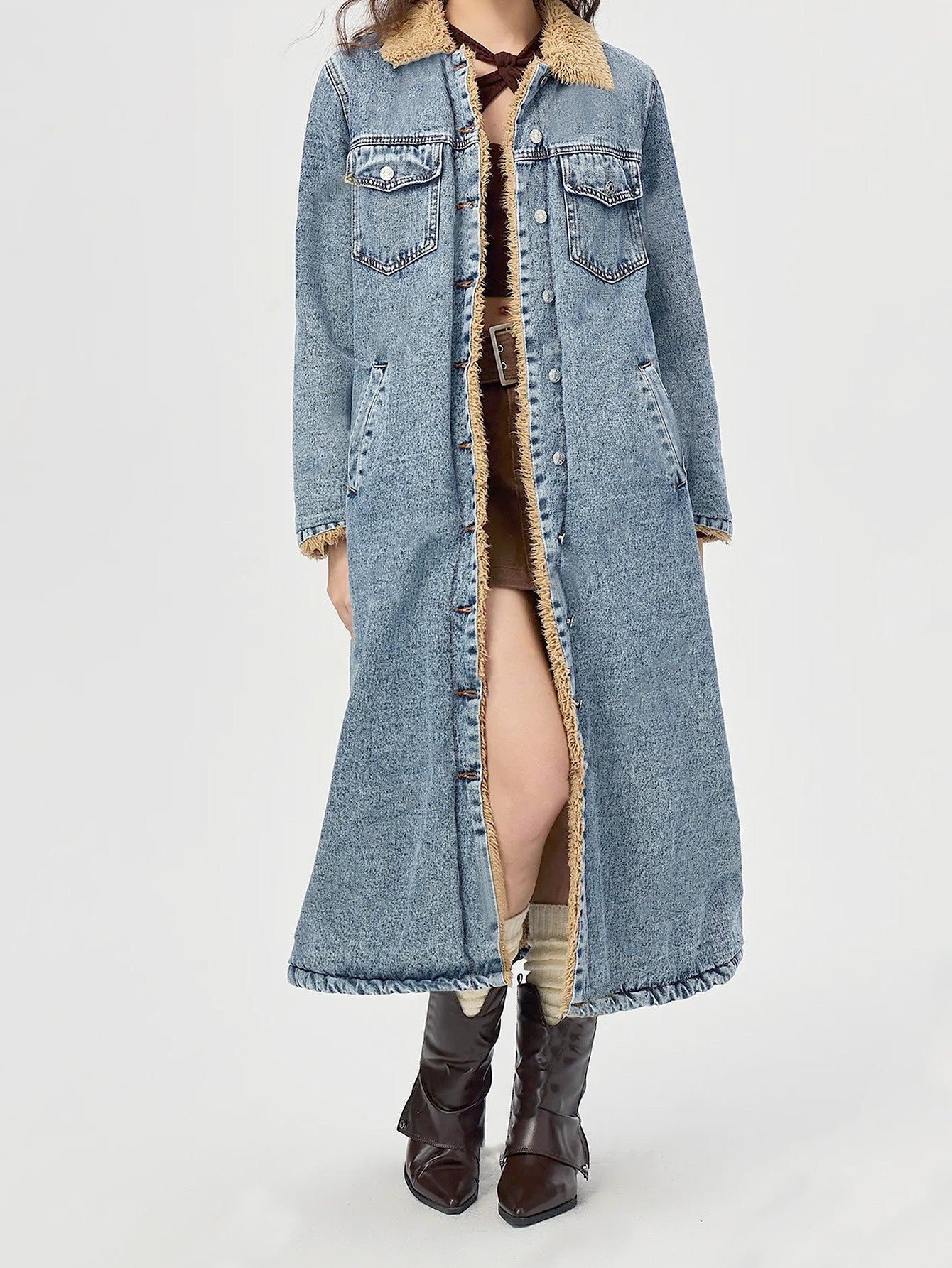 Camille – Manteau Long en Jean