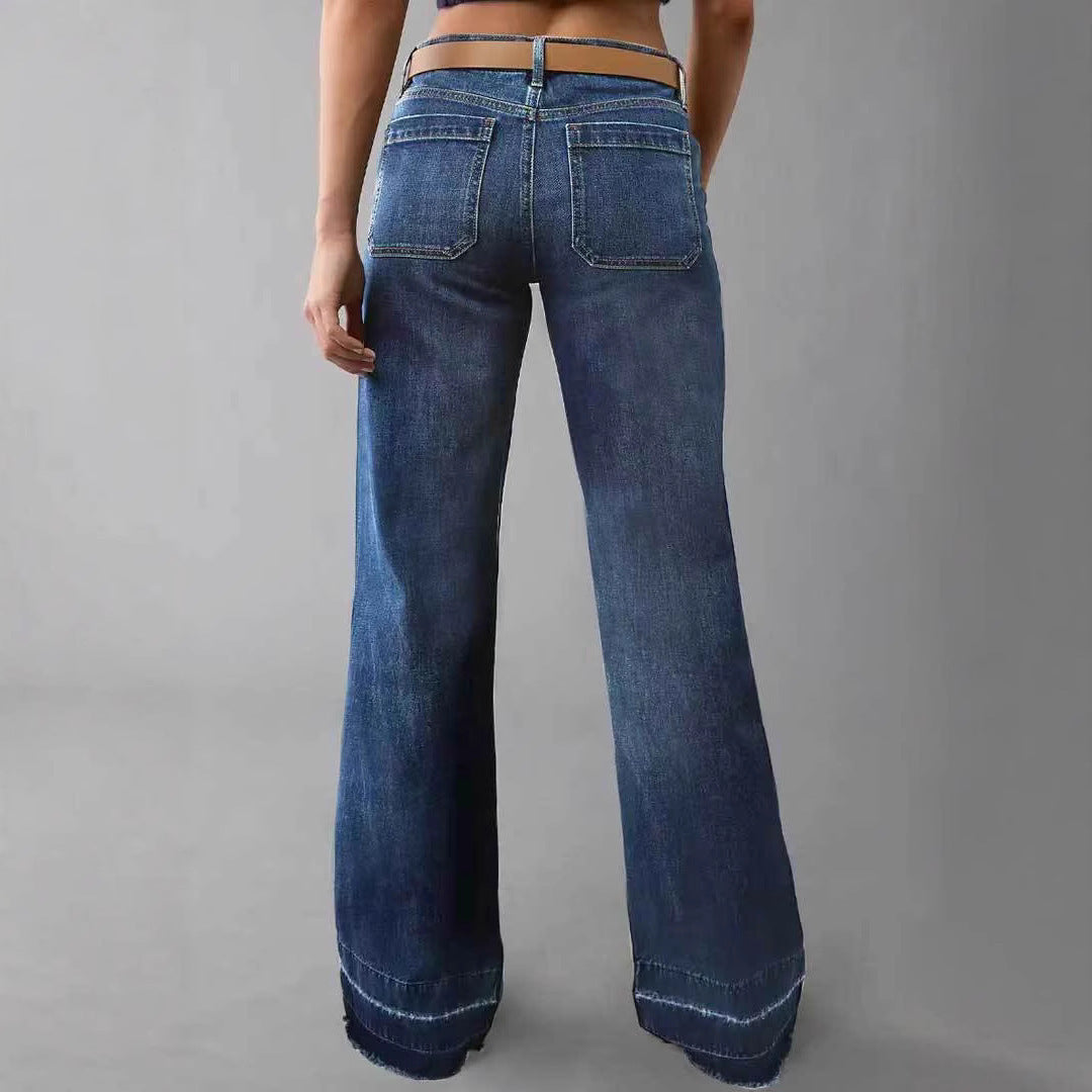 Retro High Waist Straight Loose Slimming und All-Matching Jeans