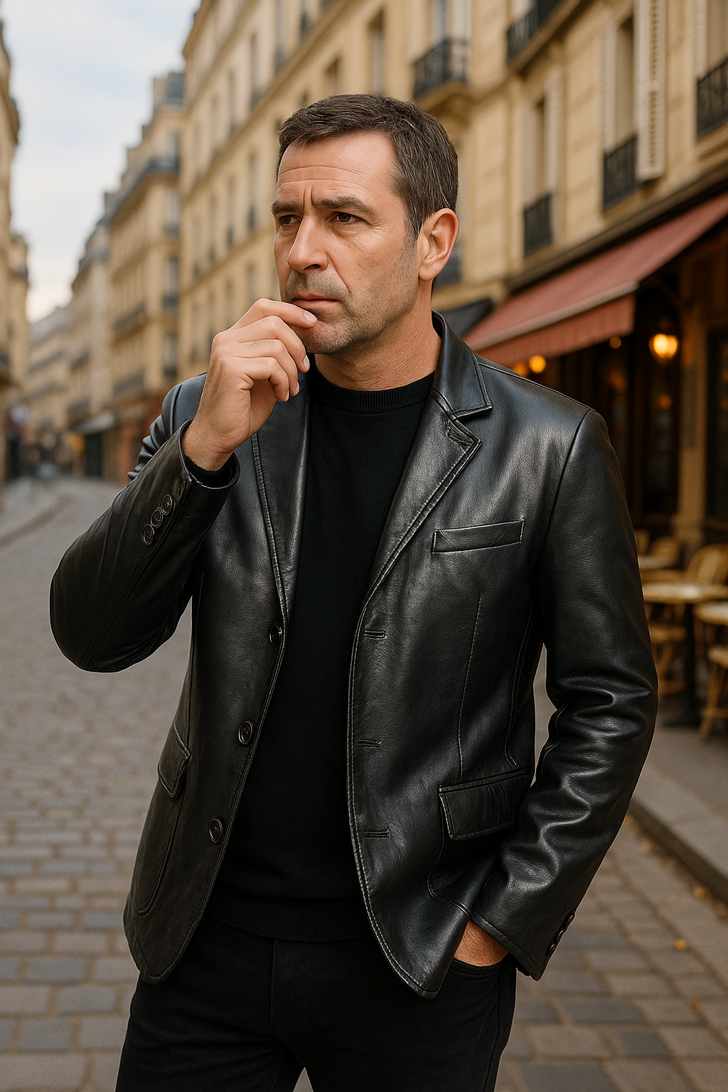 Jean-Luc™ – Veste en Cuir Raffinée