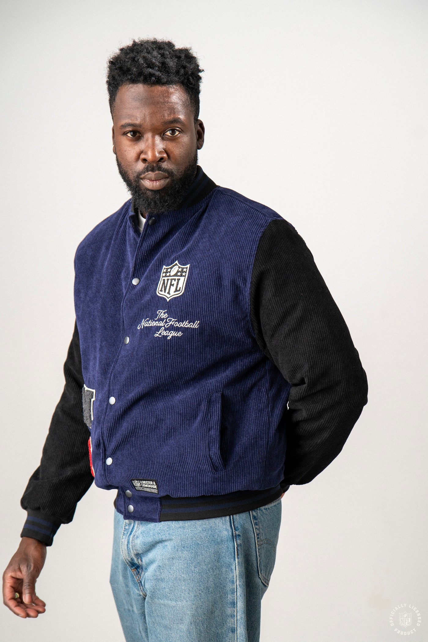 L&amp;L – NFL Core – '30 Collegejacke, Marineblau