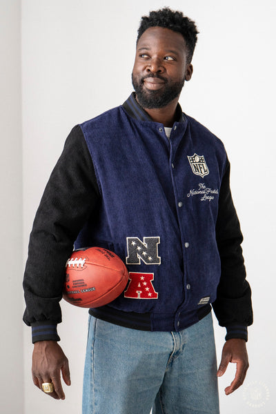 L&amp;L – NFL Core – '30 Collegejacke, Marineblau