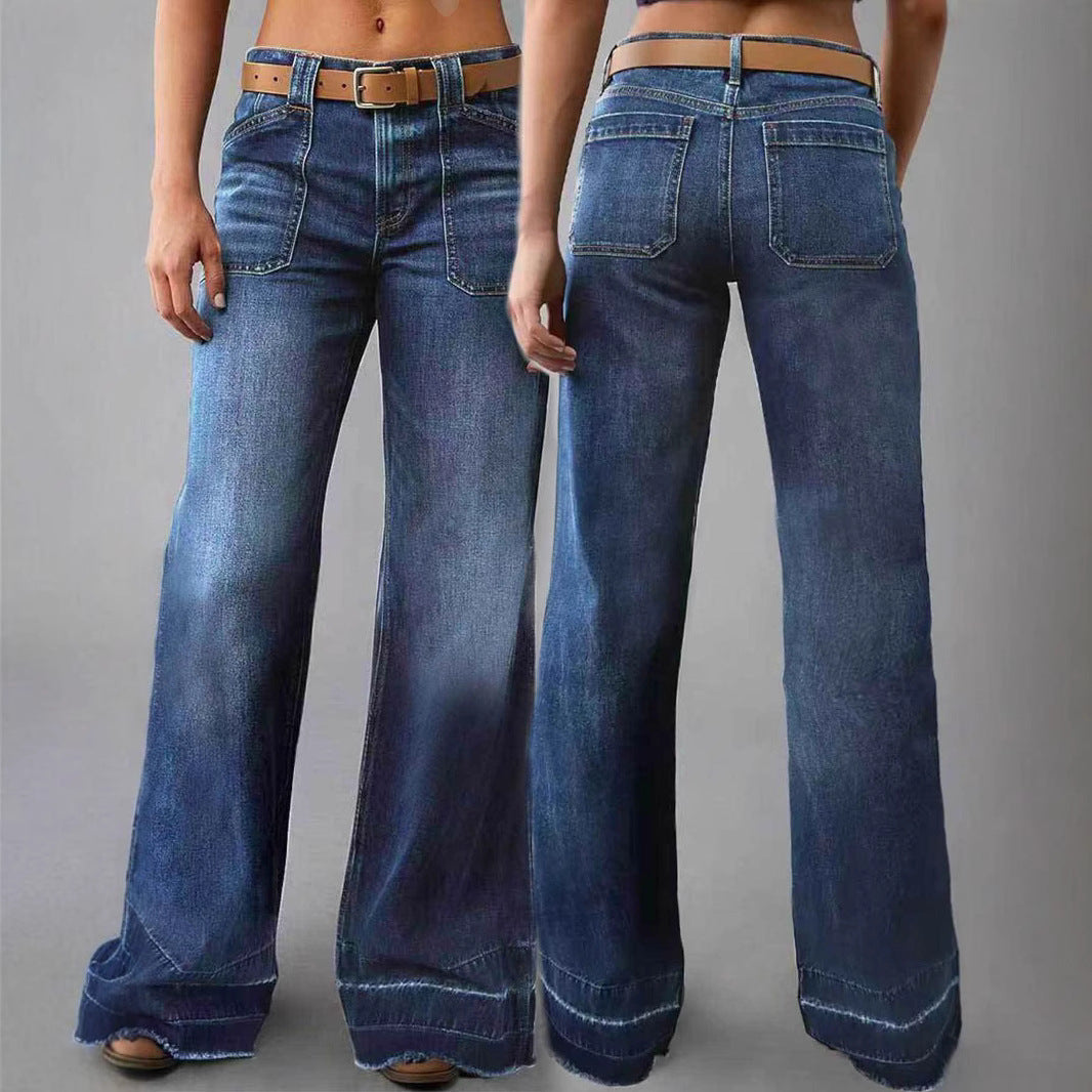 Retro High Waist Straight Loose Slimming und All-Matching Jeans