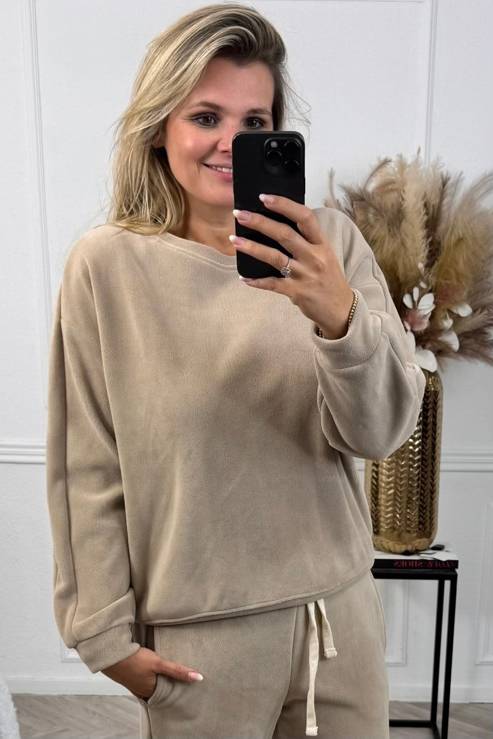 Comfy Teddy Sweater - Taupe