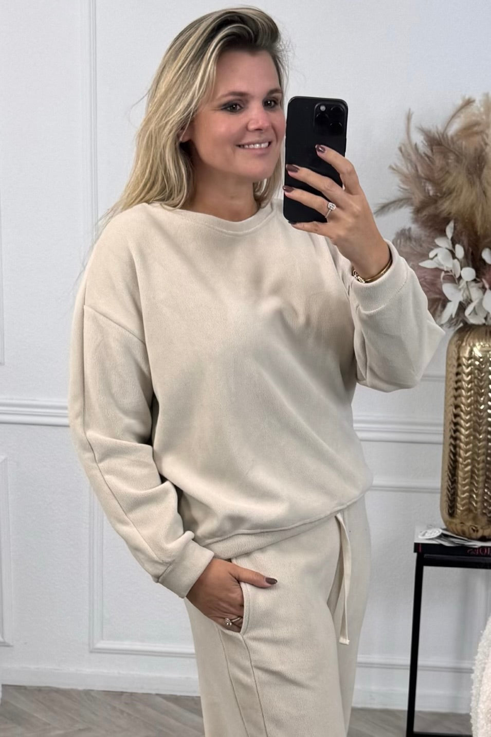 Comfy Teddy Sweater - Beige