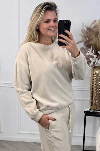 Comfy Teddy Sweater - Beige